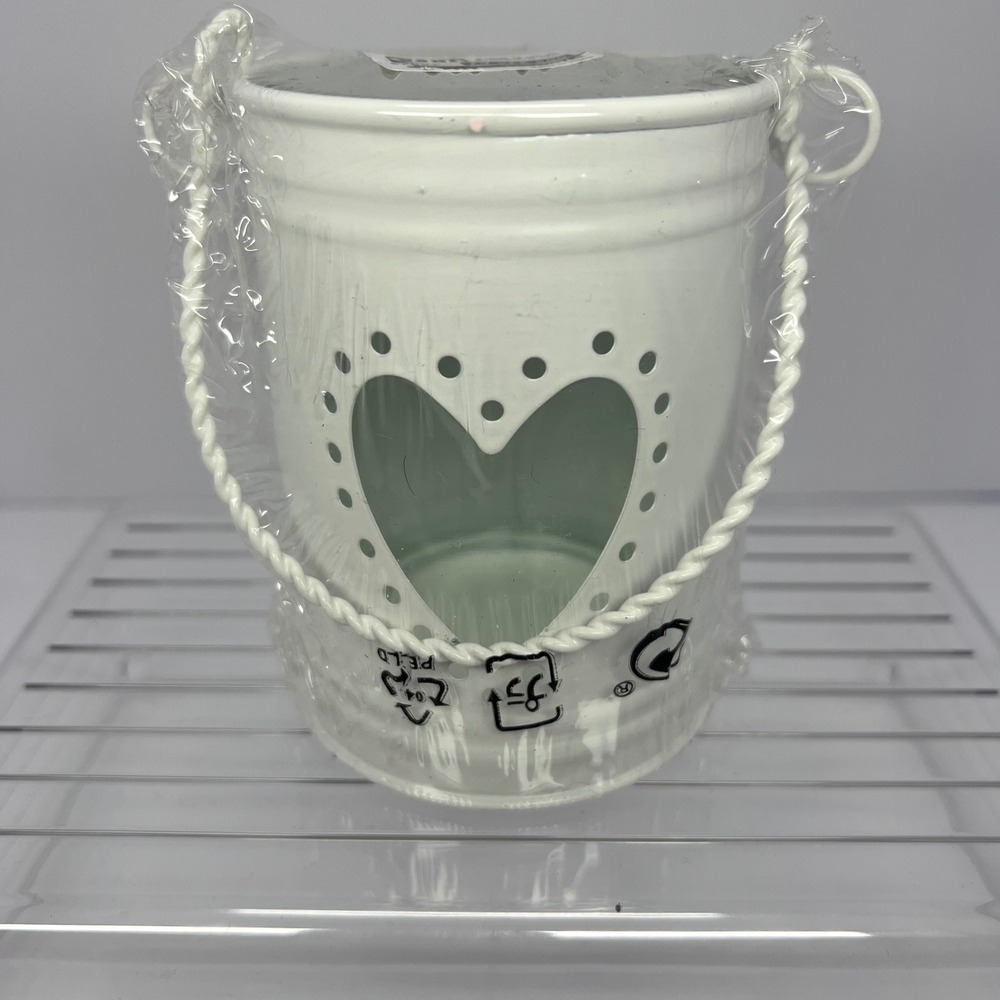 IKEA White Metal Heart Lantern Tealight Holder Candle‎ Holder New Sealed Decor